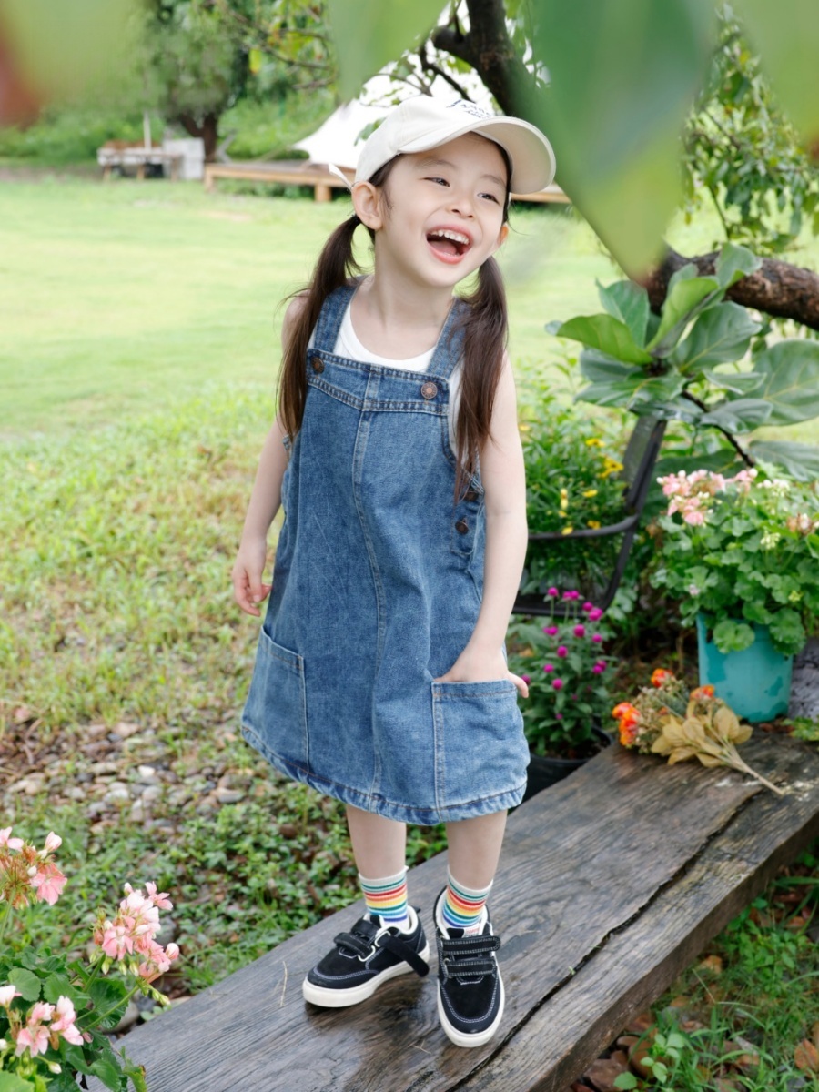 Kids Outdoor Overalls - Детские джинсовые комбинезоны-юбки для девочек, винтажные,