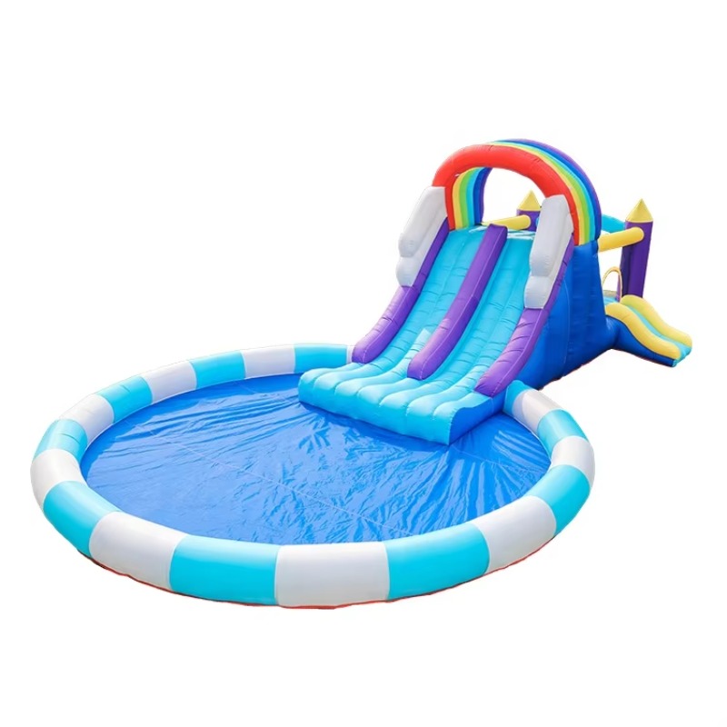 Kids Outdoor Slide - Гигантская надувная водная горка «Радуга» для