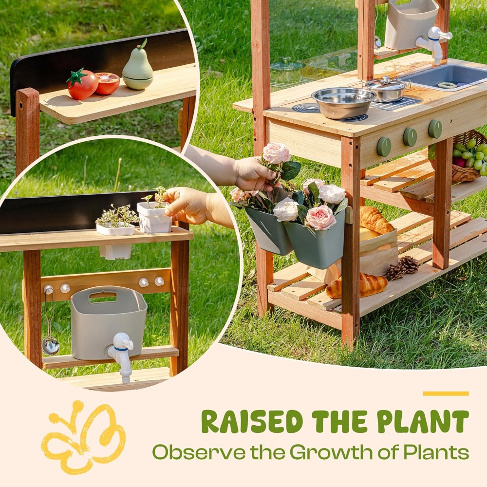 Kids Outdoor Mud Kitchen - Деревянная уличная кухня для детей с