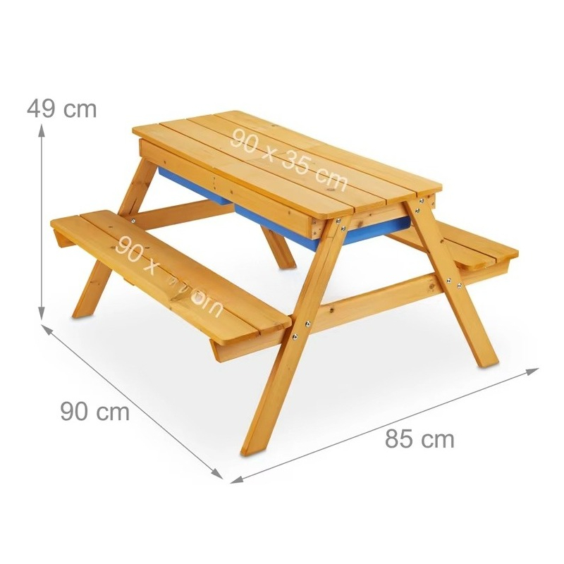 Kids Outdoor Table And Chair Set - Детский уличный деревянный садовый стол и