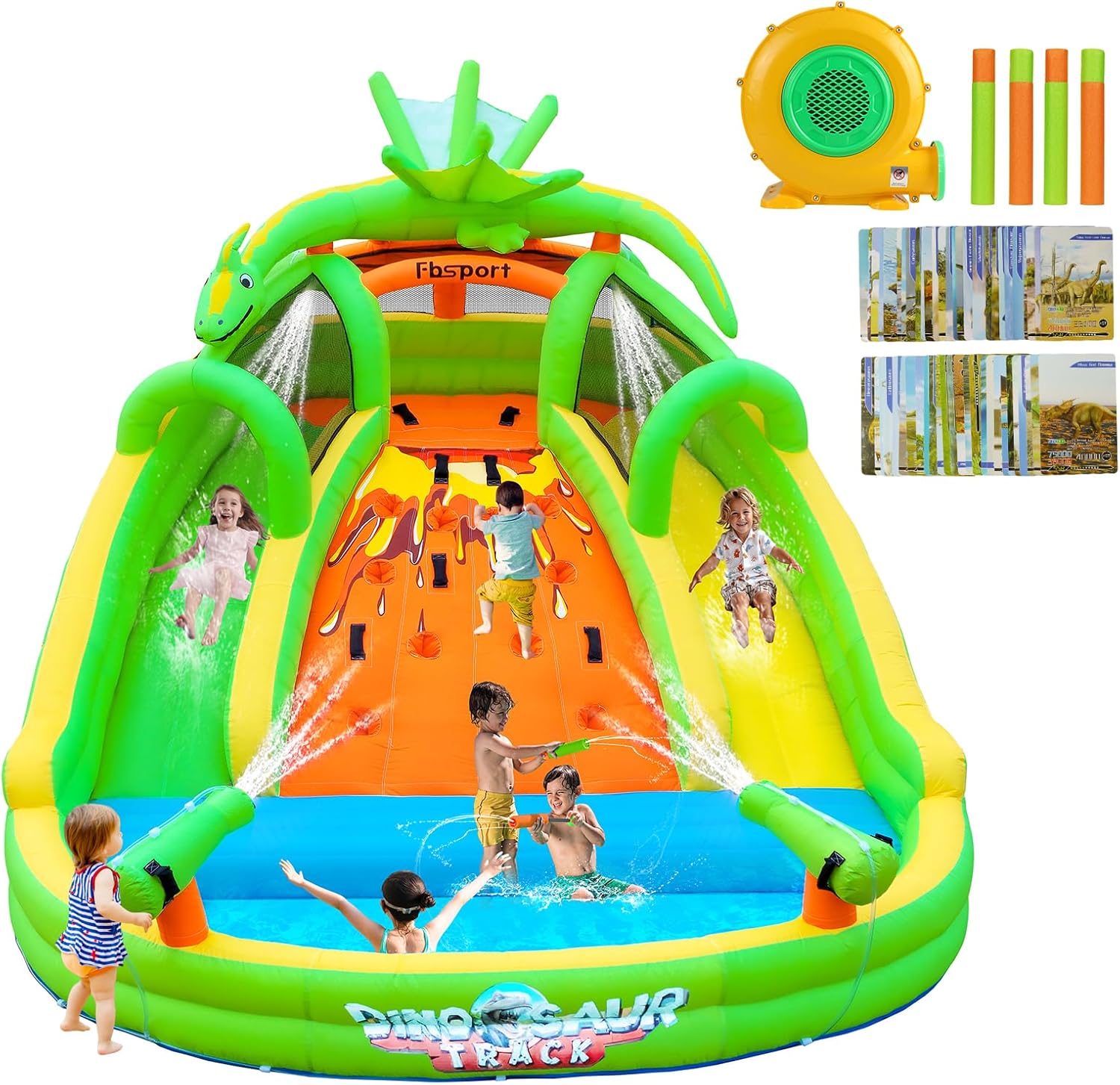 Kids Outdoor Water - Надувной батут для детей с горкой,