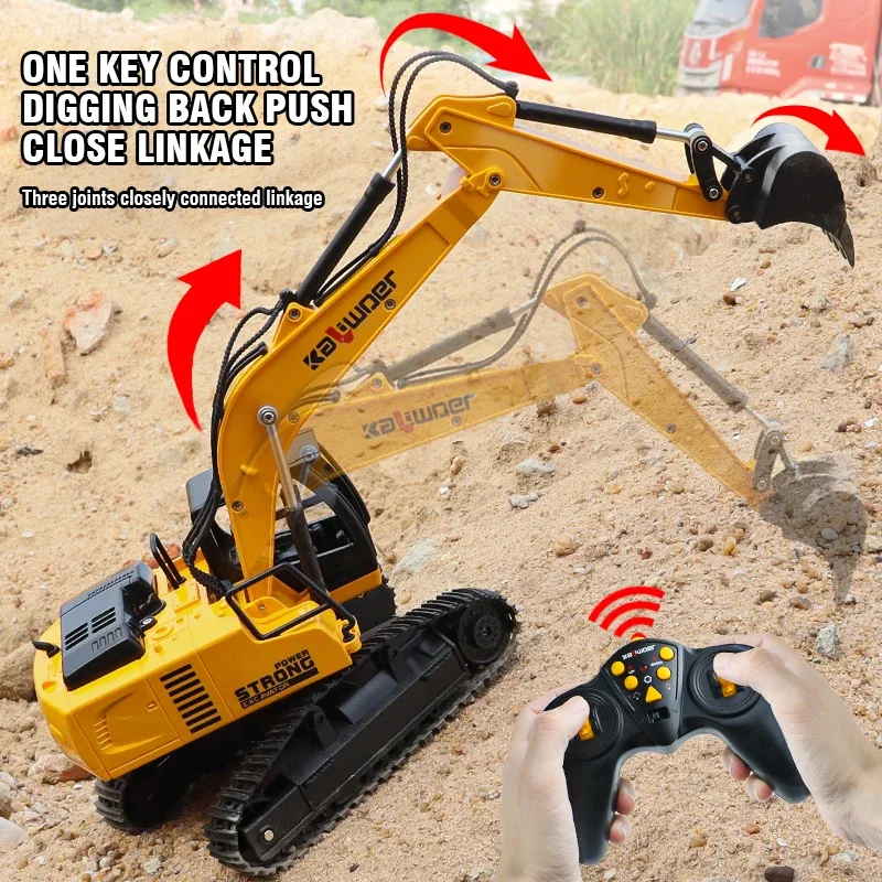 Kids Outdoor Digger - Huina Радиоуправляемый экскаватор 1/24 9-канальный автомобиль