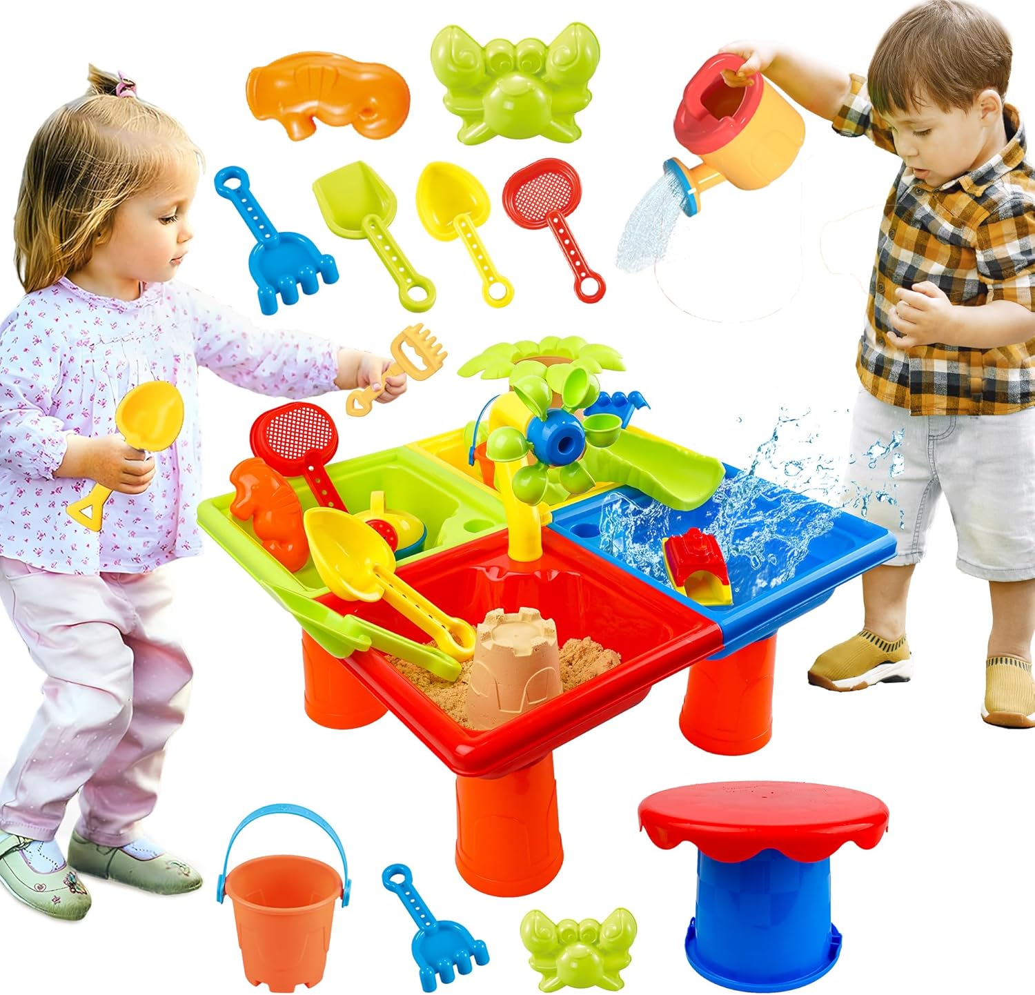 Kids Outdoor Sensory Table - 4 в 1, детская сенсорная игрушка