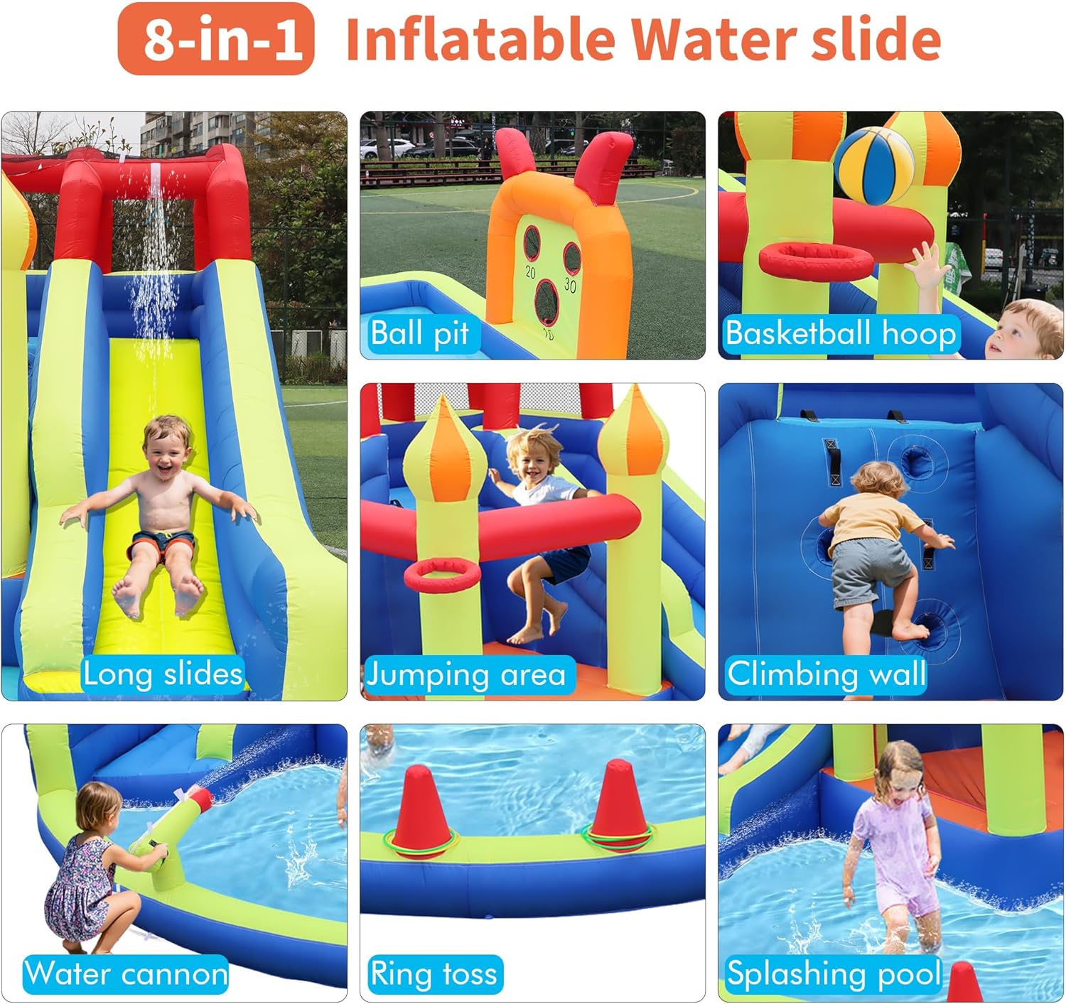 Детский надувной батут с двумя – обзор и цена Kids Outdoor Water