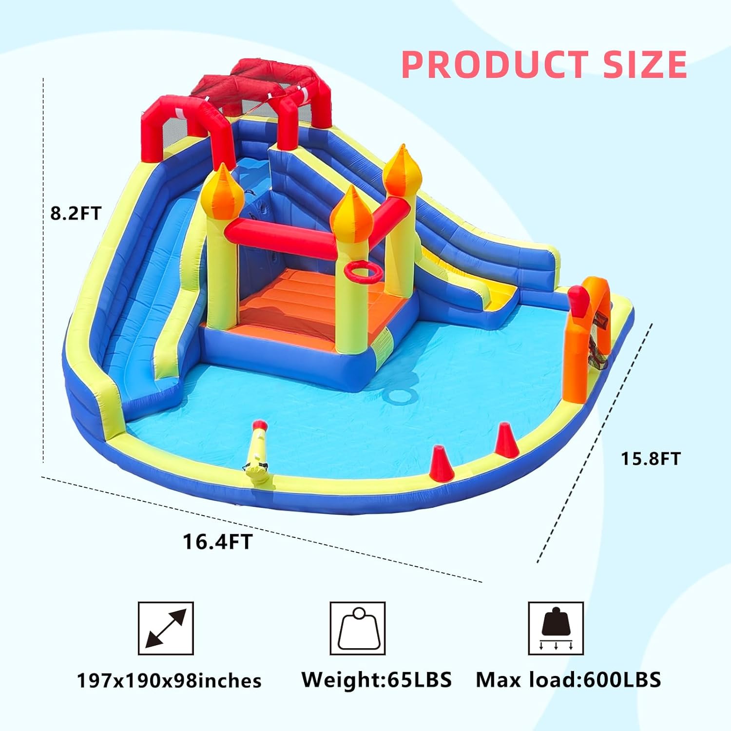 Детский надувной батут с двумя – обзор и цена Kids Outdoor Water