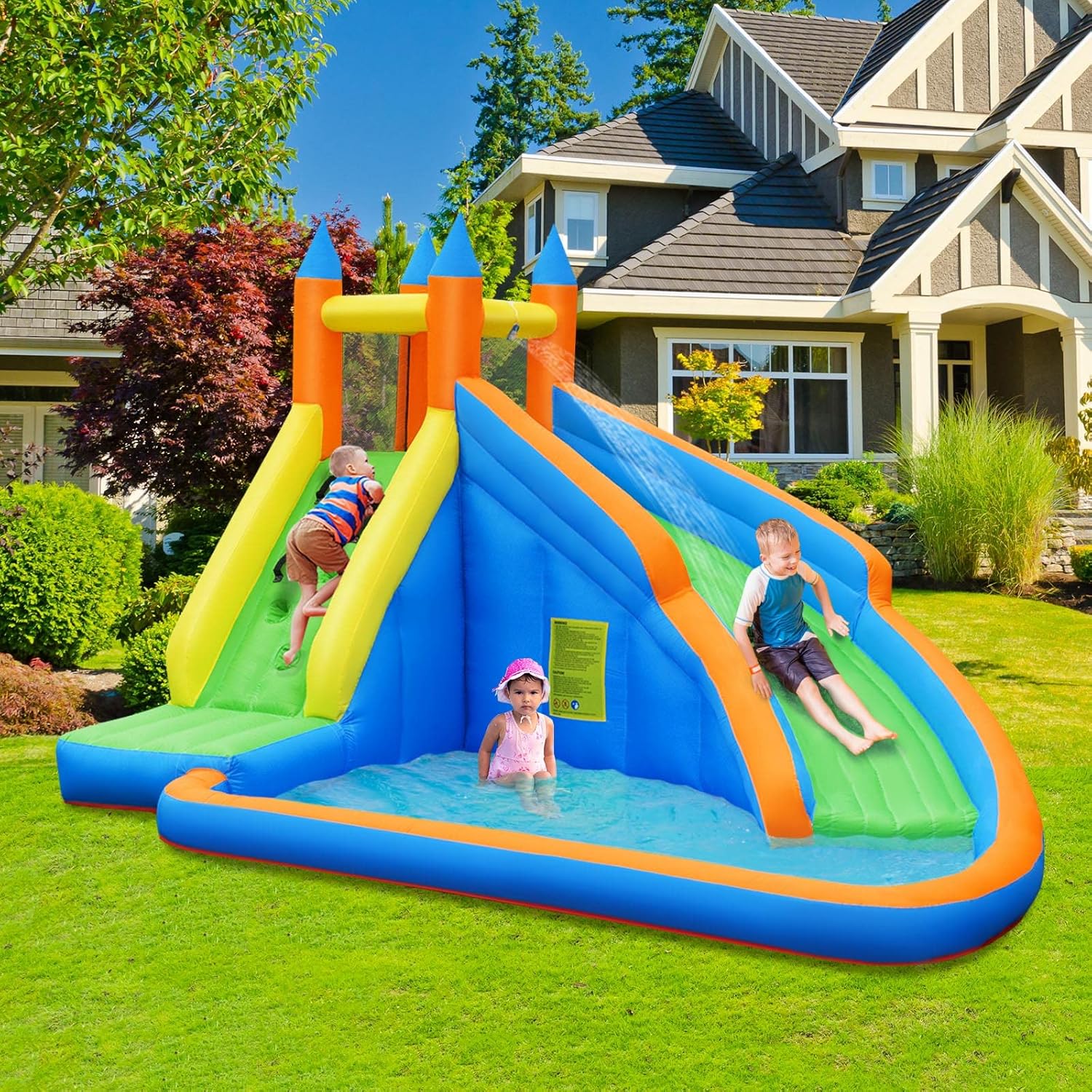 Гигантский надувной аквапарк с – обзор и цена Kids Outdoor Water