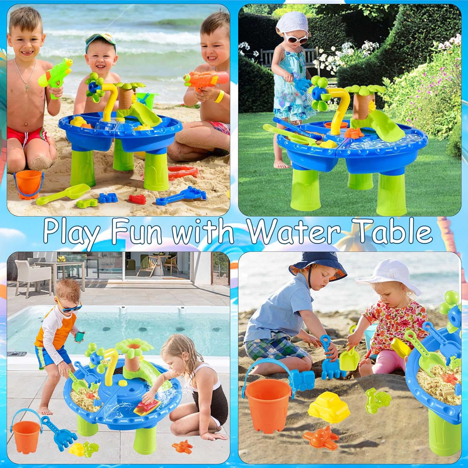 Водяной стол, песочный ящик дл – обзор и цена Kids Outdoor Sensory Table