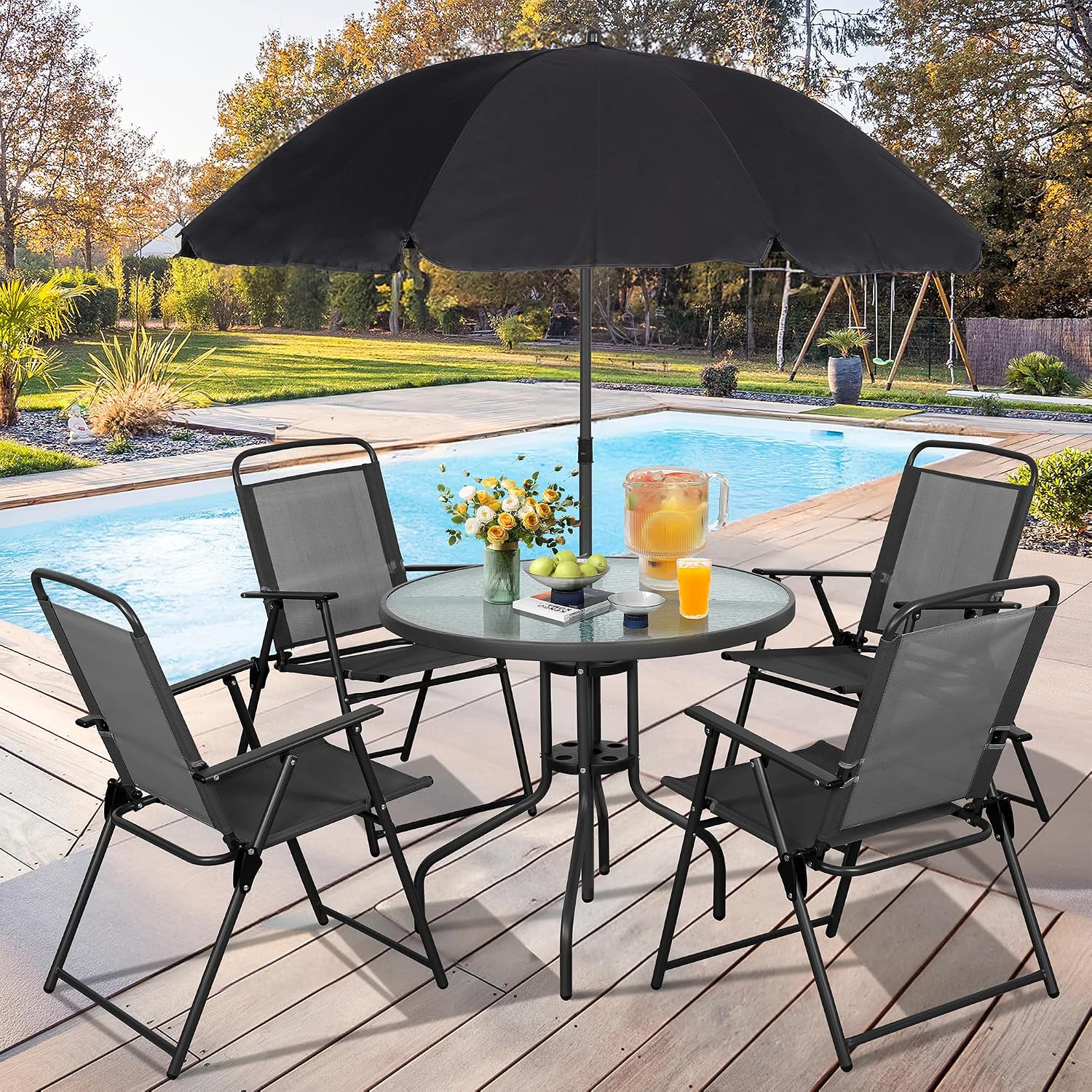 Металлический обеденный набор  – обзор и цена Kids Outdoor Dining Table