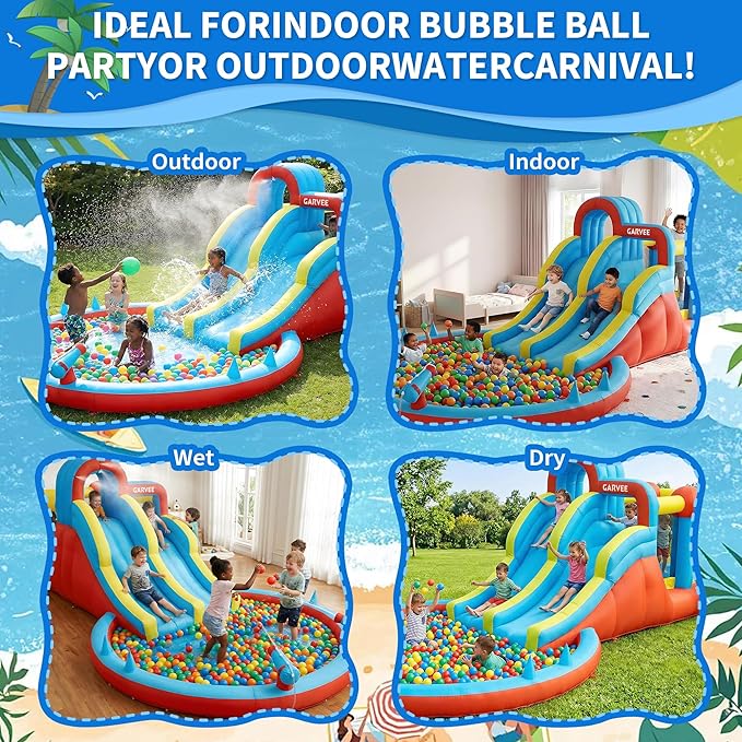 Всесезонный надувной аквапарк  – обзор и цена Kids Outdoor Water