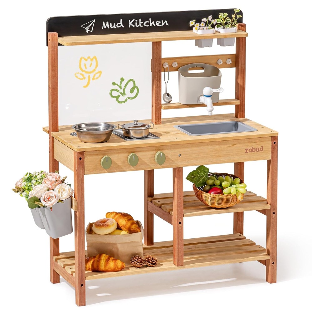 Деревянная уличная кухня для д – обзор и цена Kids Outdoor Mud Kitchen