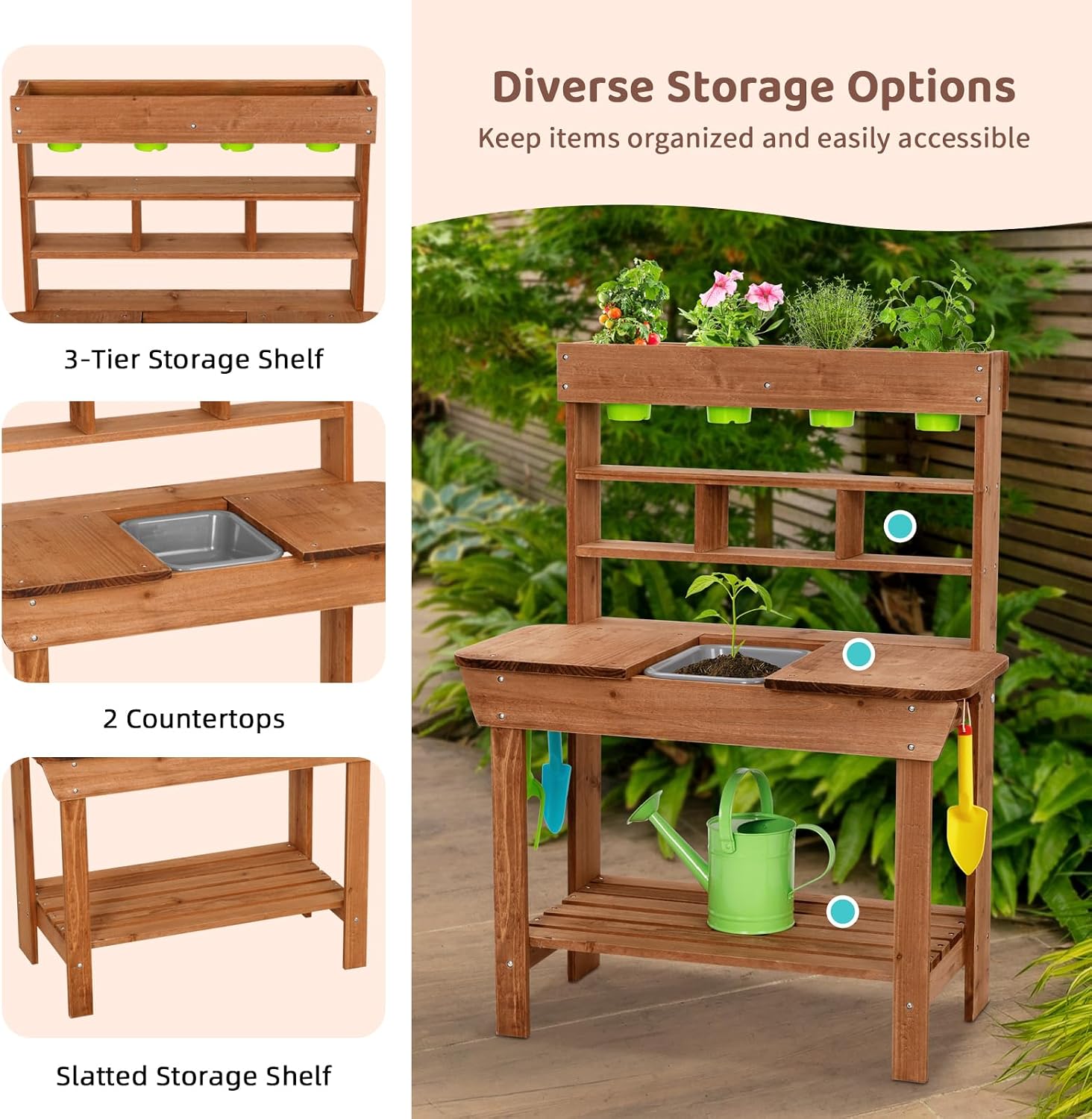 Садовая рабочая станция с рако – обзор и цена Kids Outdoor Mud Kitchen