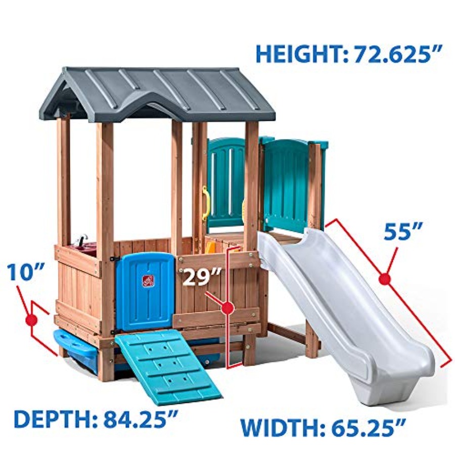 Игровой домик и горка Woodland – обзор и цена Kids Outdoor Playset