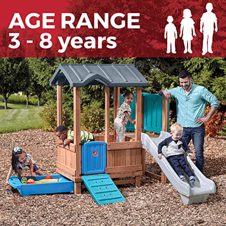 Игровой домик и горка Woodland – обзор и цена Kids Outdoor Playset