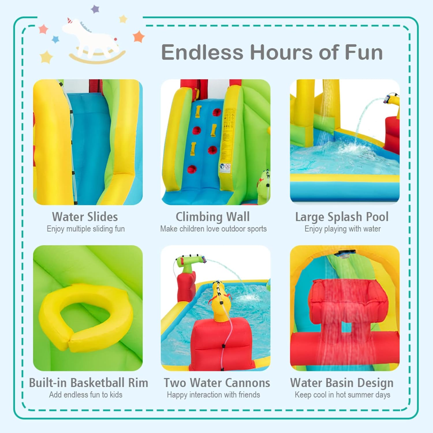 Надувной аквапарк-батут для де – обзор и цена Kids Outdoor Water