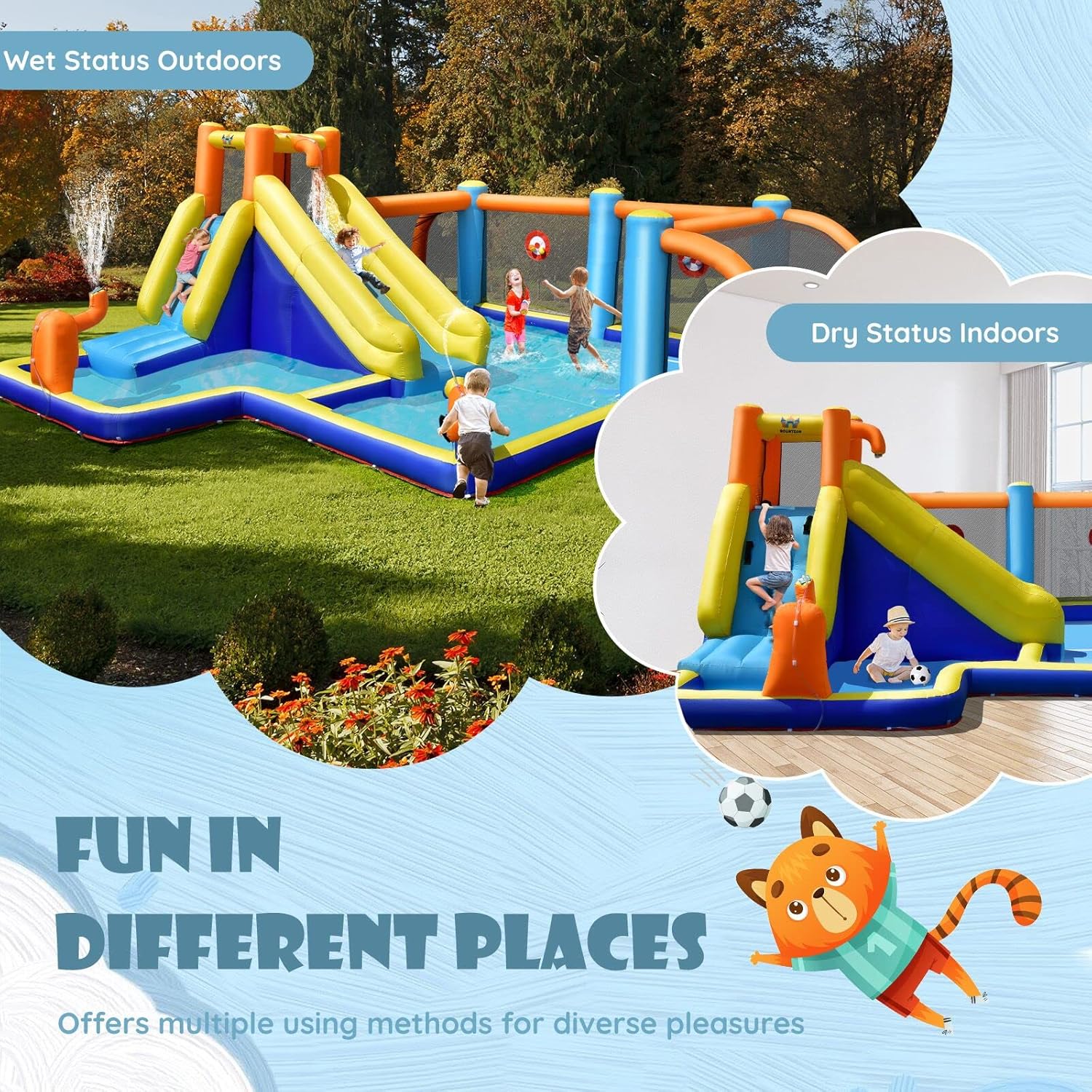 Надувная водная горка, надувно – обзор и цена Kids Outdoor Water
