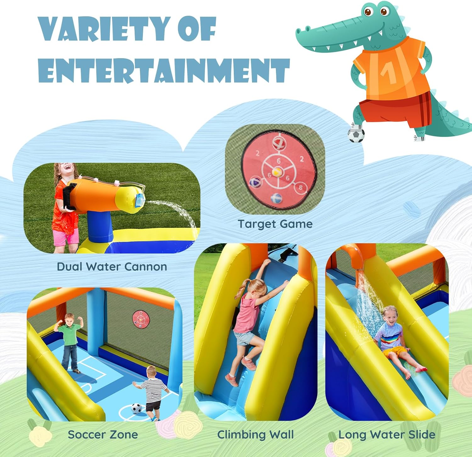 Надувная водная горка, надувно – обзор и цена Kids Outdoor Water