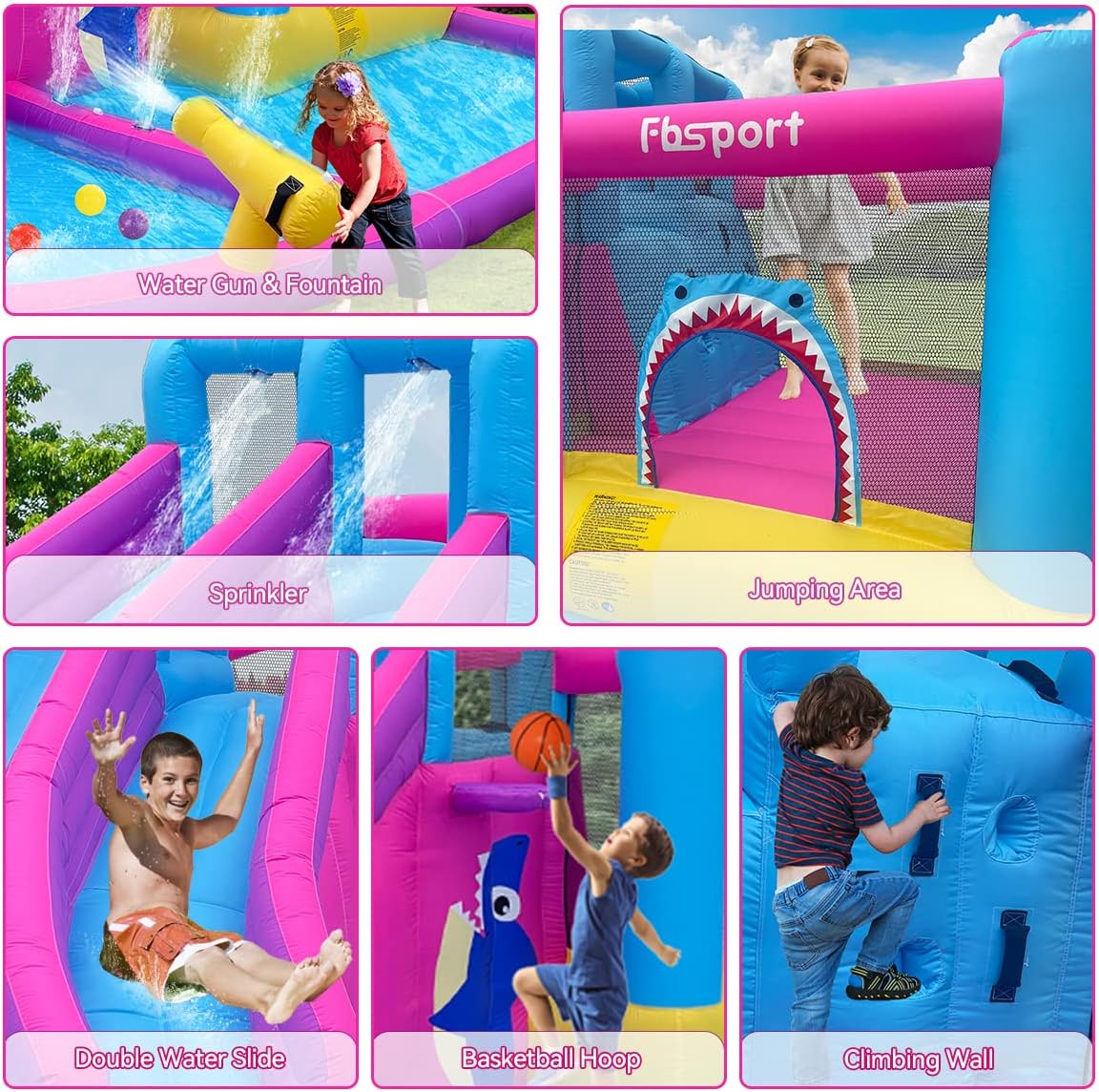 Надувной батут с двумя водными – обзор и цена Kids Outdoor Water